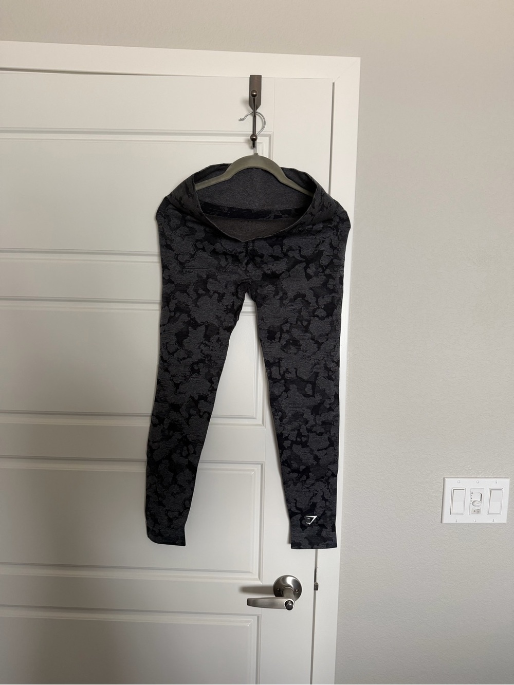 Gymshark Black Charcoal Camo Active Leggings